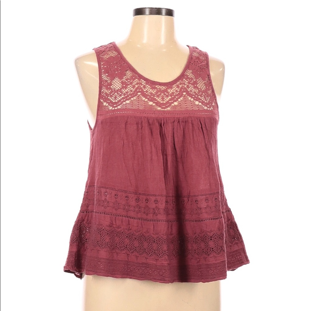 AE Outfitters Sleeveless Top, Size L, Maroon
